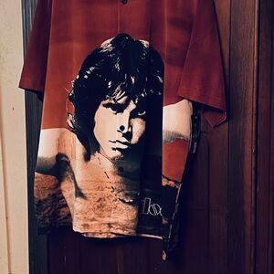 Jim Morrison The Doors Vintage-Brown Graphic Men's Shirt Unworn w tags